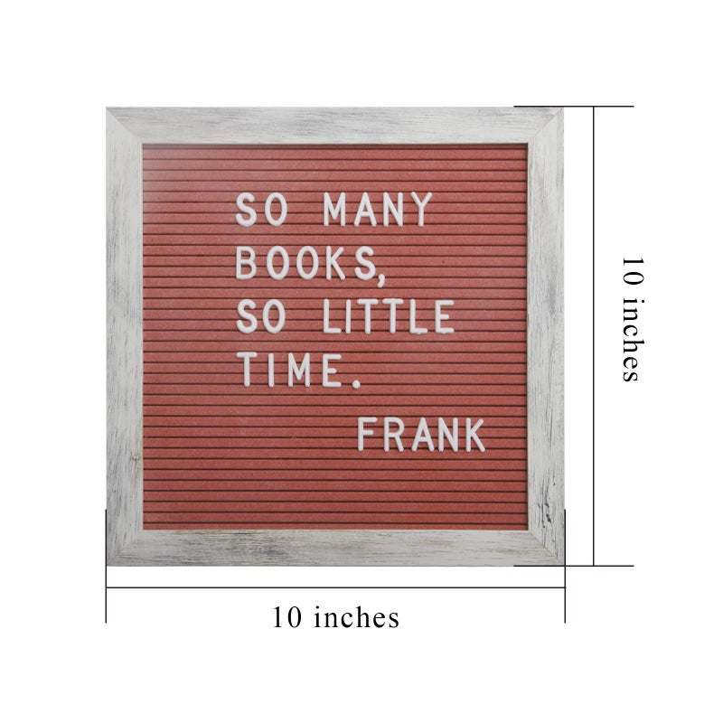 C Crystal Lemon Letter Board  317 Pre-Cut Letters Numbers & Symbols  Felt Letter Board  10X10 Inches  Changeable Wooden Message Board Sign  Wood Frame  Wall Mount  With Display Stand (Rustic Hot Pink) - Image 2