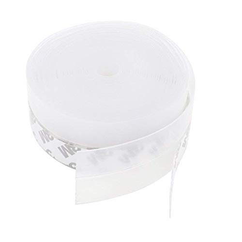TBWHL Shower Door Bottom Seal Strip Silicone Rubber Sealing Sticker 16 Feet Translucent for Glass Sliding Doors/Shower Enclosures, Self-Adhesive Dust/Noise Proof Weatherstrip (35mm) - Image 1