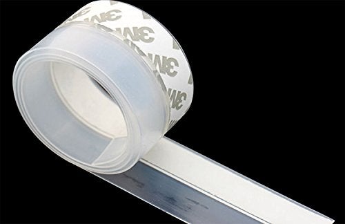 TBWHL Shower Door Bottom Seal Strip Silicone Rubber Sealing Sticker 16 Feet Translucent for Glass Sliding Doors/Shower Enclosures, Self-Adhesive Dust/Noise Proof Weatherstrip (35mm) - Image 2