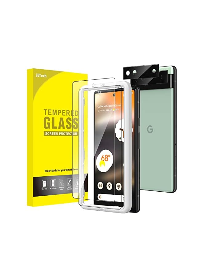 جي تيك واقي الشاشة لـ Google Pixel 6A 6.1 بوصة مع واقي عدسة الكاميرا ، وأداة التثبيت السهلة ، وتصبع فيلم الزجاج المقسى ، و Clear Clear ، و 2 عبوة لكل منهما - Image 2