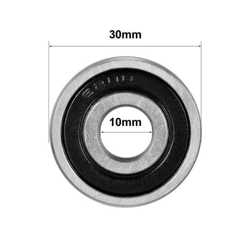 uxcell uxcell 6200-2RS Ball Bearing 10mm x 30mm x 9mm Double Sealed 180200 Deep Groove Bearings, Carbon Steel (Pack of 10)  - Image 4