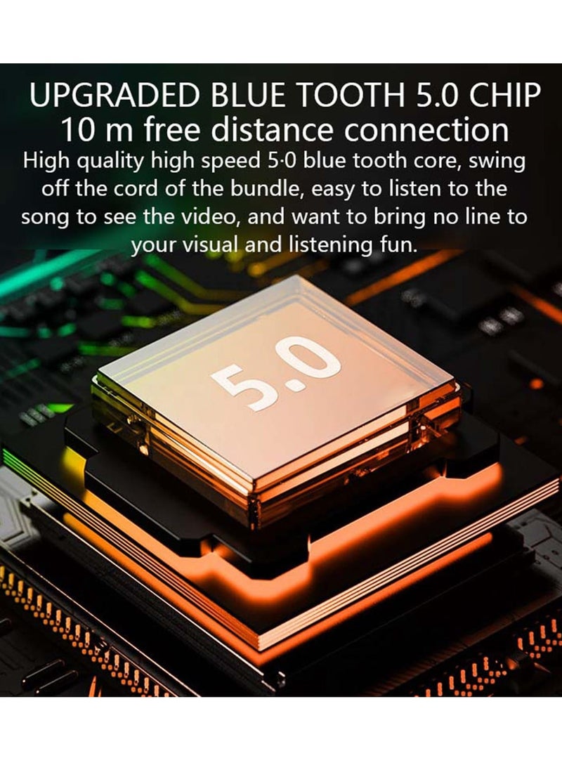 Wireless Bluetooth Speaker, Portable Waterproofs Smart Shower Speaker with Led Lights, HiFi Stereo Sound Surround Sound Subwoofer, Powerful Sound Audio for Party Camping Home Outdoor - Image 5