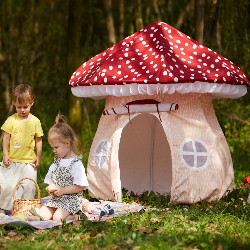 Asweets Mushroom Tent Kids Playhouse Tent  Boys and Girls Play Fort with Exquisite Design for Imaginative IndoorOutdoor Play Tent - Image 2