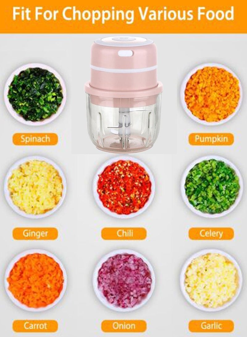 قطوب محضر طعام محمول لاسلكي، متعدد الوظائف قطاعة للخضروات والفواكه، مطحنة ثوم، مدقة زنجبيل، مقطّع بصل، كسار فلفل حار، فولاذ مقاوم للصدأ، سهل التنظيف، للمنزل، المطاعم، الرحلات، النزهات - Image 2