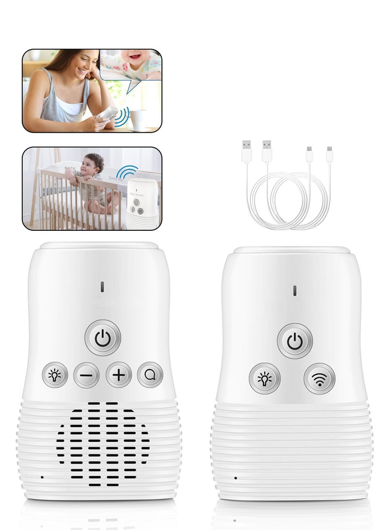 Leon Home Wireless Rechargeable Baby Monitor, Two-Way Audio Baby Intercom, High-Sensitivity Microphone & Speaker, with Night Light Function, Enables Two-Way Talk with Your Baby. - Image 1