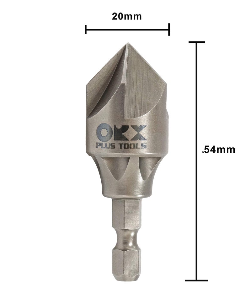 ORX Plus Tools 2PCS Deburring Chamfer Tool Set, Deburring External Drill Bit, Countersink Drill Bit for Fit 1/8"-3/4"(3mm-19mm) - Image 5
