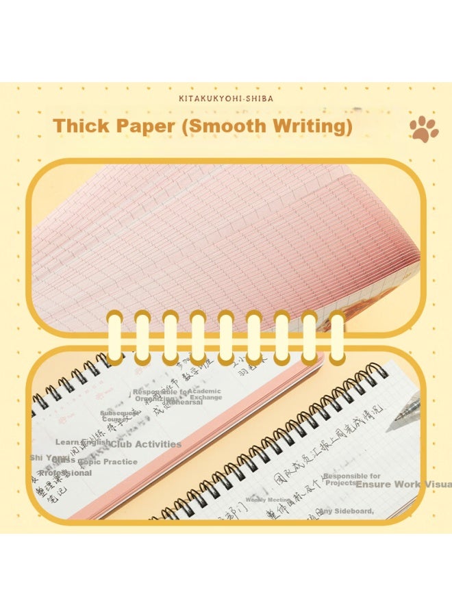 Masmarcu, A Shiba Inu Who Doesn't Want To Go Home, Spiral Notebook, Weekly Planner, A5 Schedule Book, Time Management Planner, Self-discipline Check-in, Efficiency Portable Notebook, 55 Sheets Random Xq0313 - Image 4