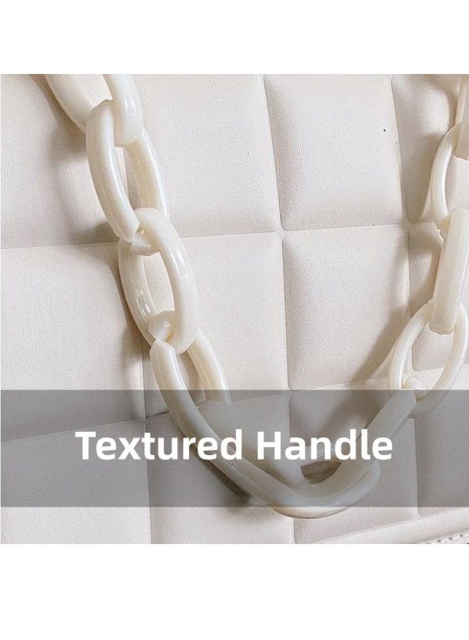 Women's Checkered Shoulder Bag, Ladies Large Capacity Crossbody Bag Sling Bag Side Bag Carry Bag, PU Leather Handbag Tote Bags Clutch Bag Satchel Bag Phone Bag Beach bag for Girls/College Students - Image 5