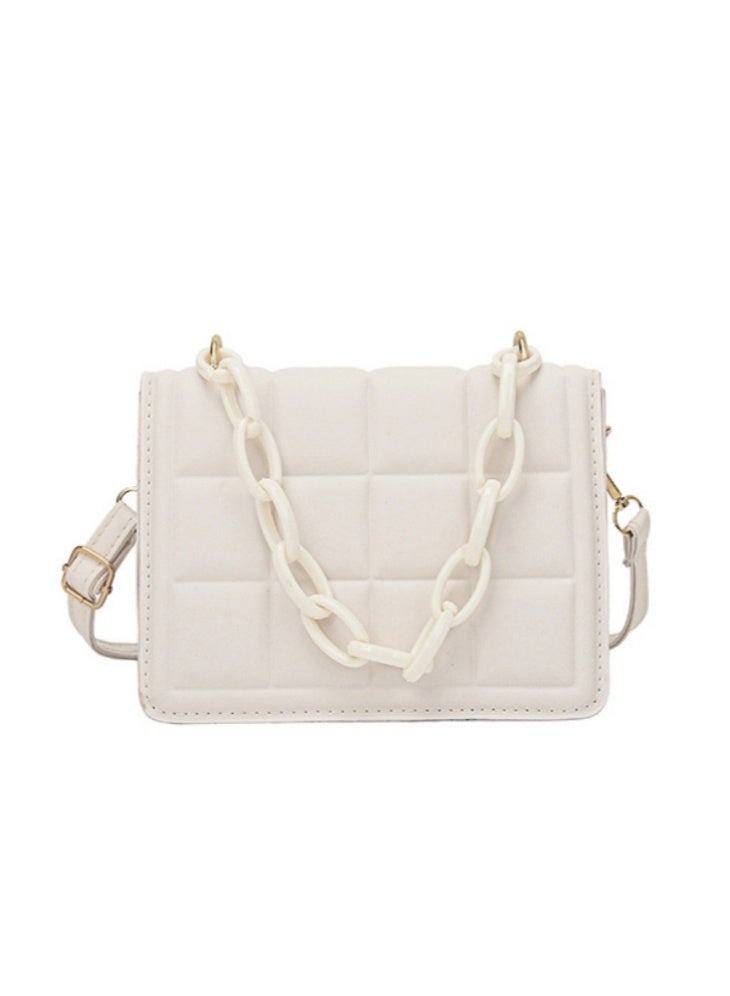 Women's Checkered Shoulder Bag, Ladies Large Capacity Crossbody Bag Sling Bag Side Bag Carry Bag, PU Leather Handbag Tote Bags Clutch Bag Satchel Bag Phone Bag Beach bag for Girls/College Students - Image 1