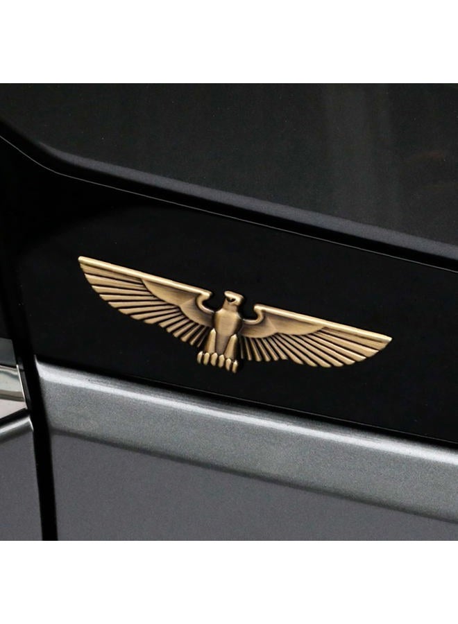 Fsforcar Eagle Auto Emblem, Eagle Wings Metal Sticker, Flying Eagle Zinc Alloy Decal Badge for Car, Truck, Motorcycle (Bronze) - Image 3