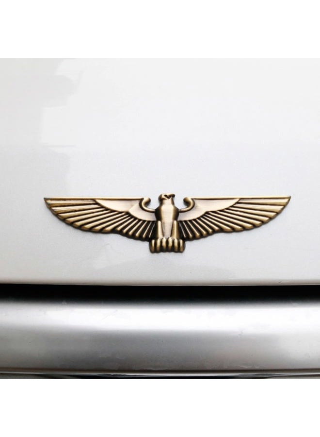 Fsforcar Eagle Auto Emblem, Eagle Wings Metal Sticker, Flying Eagle Zinc Alloy Decal Badge for Car, Truck, Motorcycle (Bronze) - Image 2
