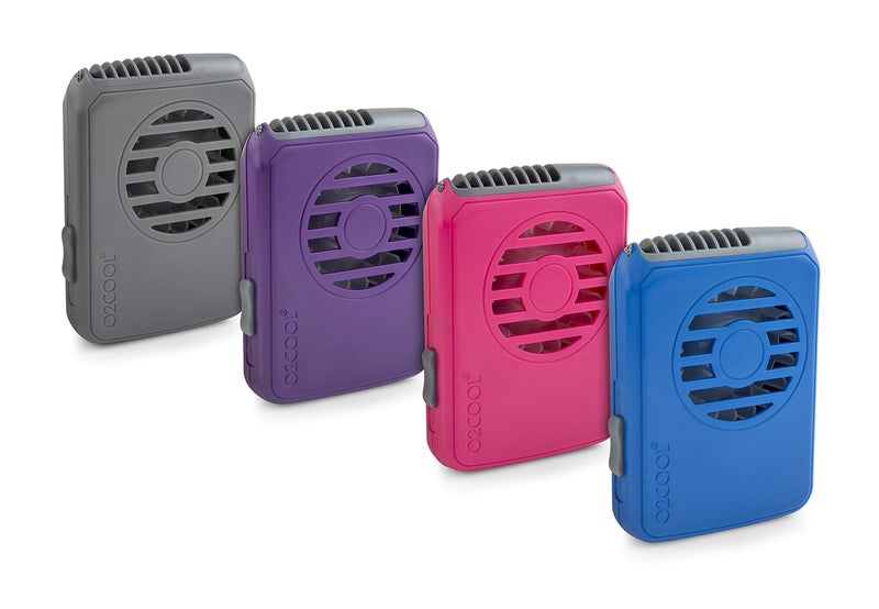 O2COOL Deluxe Personal Necklace Fan | Hands- Free, Battery Operated Wearable Mini Cooling Device for Beach, Sporting Events, Camping (4 Pack Random Colors) - Image 1