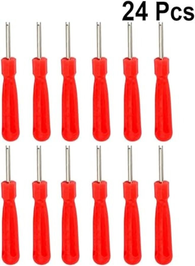 iplusmile Screwdriver Kit - Valve Repair Tool Screwdriver Set Plastic Handle Car Valve Core Removal Single Head Tire Repair Tools for Bike Electrocar (24pcs)  - Image 2