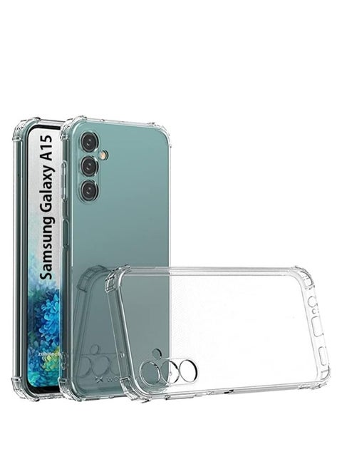 Samsung Galaxy A15 Clear Cover Case soft TPU Transparent Back Protective Case shock Absorbent Reinforced Corner Cover for Samsung Galaxy A15 Clear