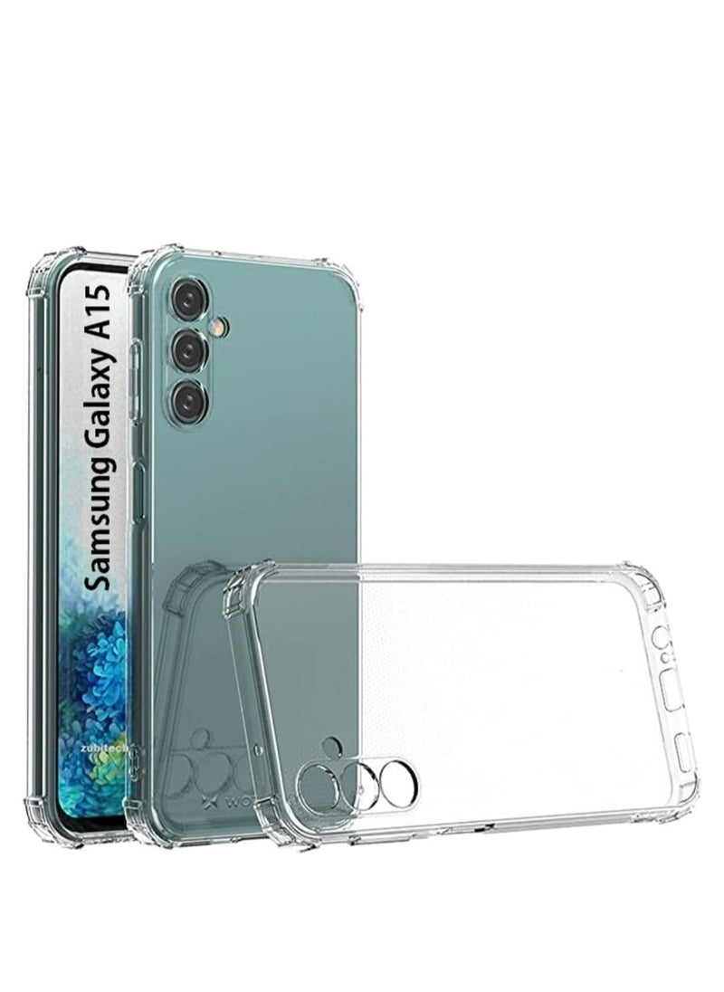 jiede - Samsung Galaxy A15 Clear Cover Case soft TPU Transparent Back Protective Case shock Absorbent Reinforced Corner Cover for Samsung Galaxy A15 Clear - Image 1