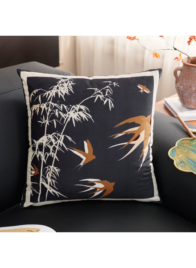 Sofa Living Room Pillow Retro Chinese Style Light Luxury High-end Sofa Pillow Back Cushion Waist Pillow Bay Window Decoration Ornaments