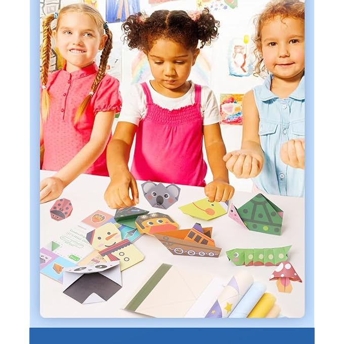 YELAJOY ORIGAMI KIT FOR KIDS AGES 8-12 - 90 SHEETS PATTERNED PAPER WITH 3 THEME GUIDES & CRAFT BOOK, DIY ANIMAL NATURE SPACE FOLDING SET, EDUCATIONAL STEM TOY FOR BOYS & GIRLS - Image 4