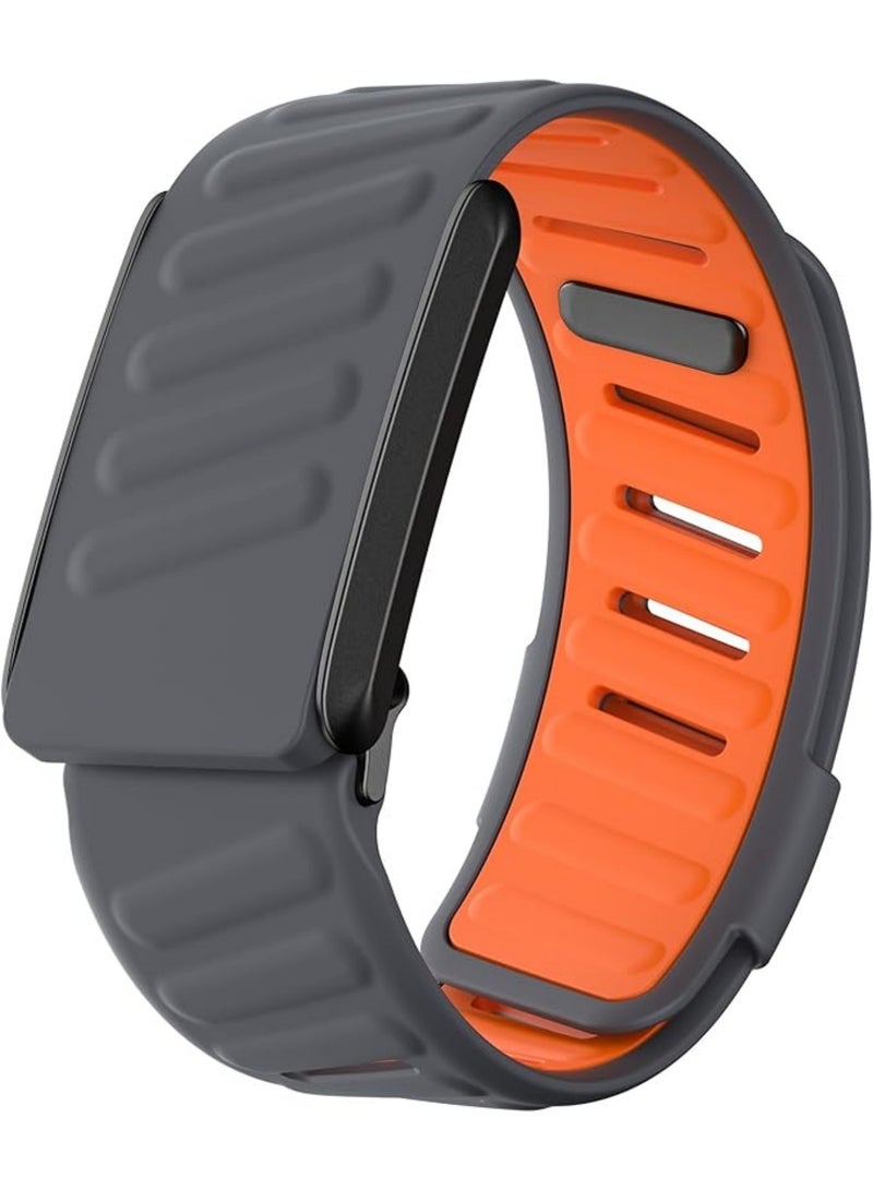 Aookay Compatible with WHOOP 4.0 Band, Comfort Durable Silicone Wristband, Soft Silicone Sports Loop Strap for Men & Women, with U Shapped Connector (Gray) - Image 1