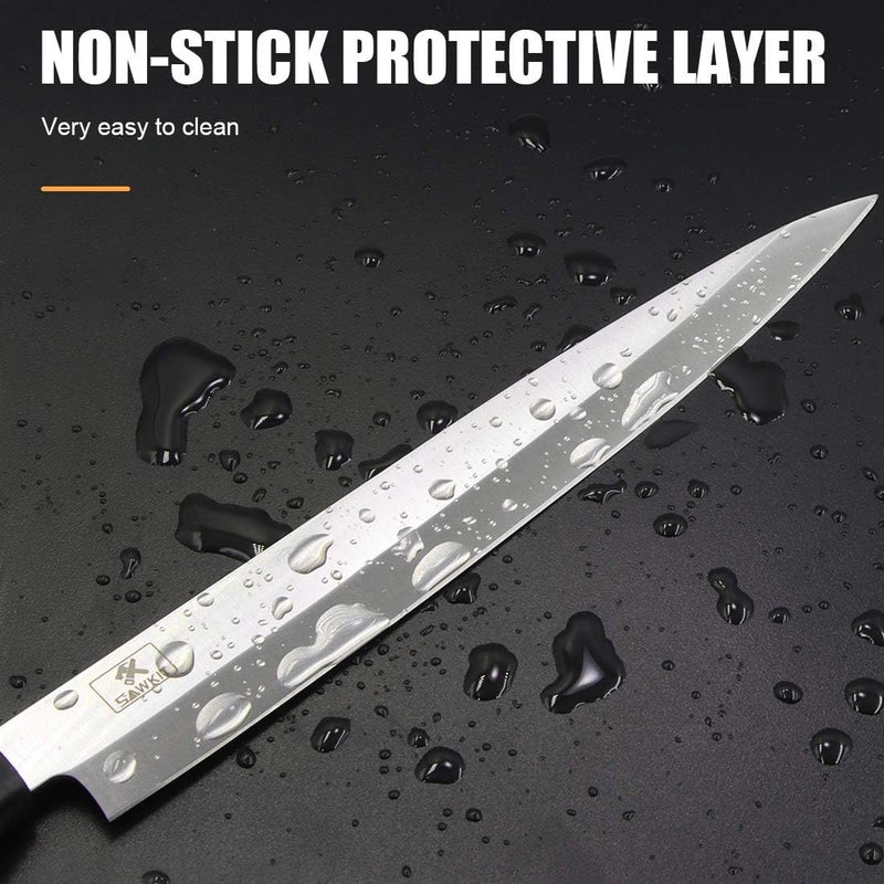 sawkit Sashimi Sushi Knife 7-9 Inch/Fish Perfect Boning Knives/Bread Chef's/For Cutting Sushi/Sashimi Fish Filleting Slicing/Very Sharp Stainless Steel Blade Meat and Peeling Multi-Purpose Kitchen - Image 2