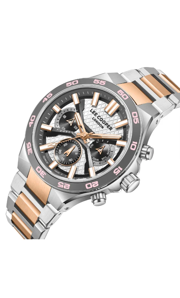 Lee Cooper Men's Metal Multi Function Watch LC08067.360 - 45 mm