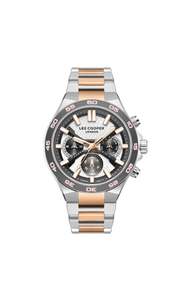 Lee Cooper Men's Metal Multi Function Watch LC08067.360 - 45 mm