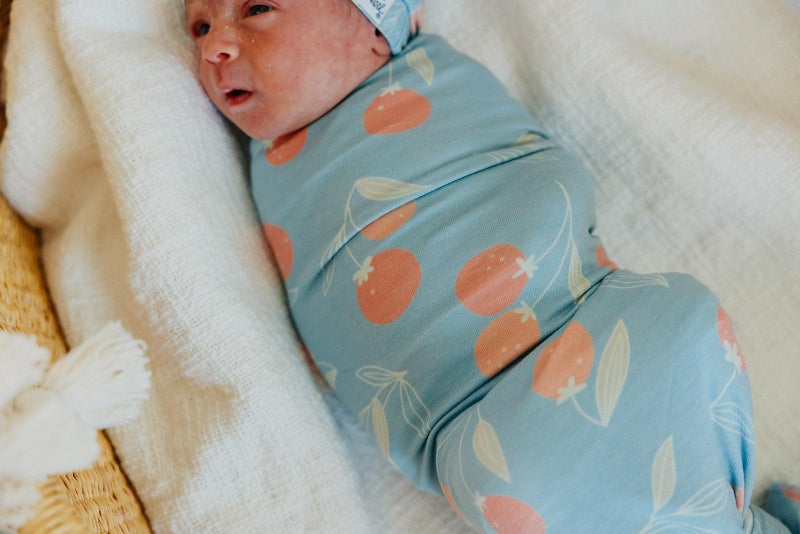 Copper Pearl Baby Swaddle Blanket - Premium Knit Baby Blanket, Large Soft Stretchy Receiving Blankets for Baby Boy and Girl, Swaddles for Newborn, Infant, and Toddler (Clementine) - Image 5