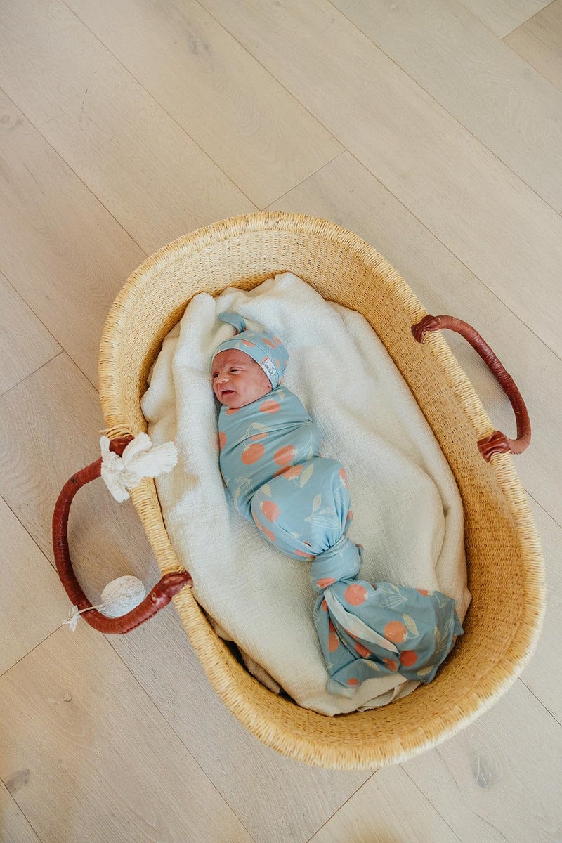 Copper Pearl Baby Swaddle Blanket - Premium Knit Baby Blanket, Large Soft Stretchy Receiving Blankets for Baby Boy and Girl, Swaddles for Newborn, Infant, and Toddler (Clementine) - Image 3