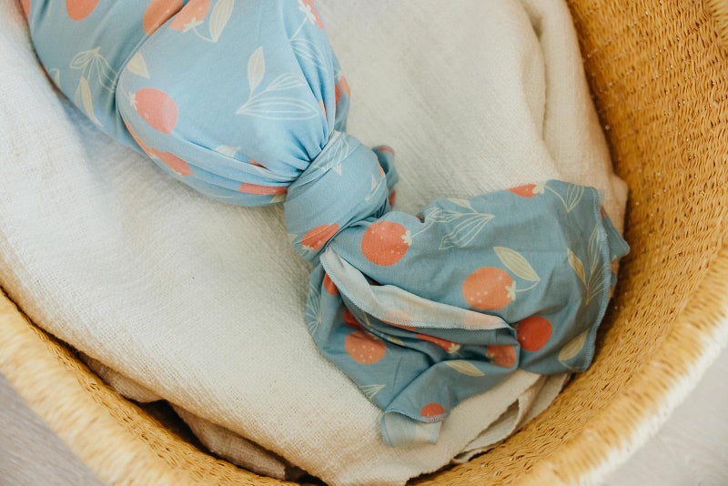 Copper Pearl Baby Swaddle Blanket - Premium Knit Baby Blanket, Large Soft Stretchy Receiving Blankets for Baby Boy and Girl, Swaddles for Newborn, Infant, and Toddler (Clementine) - Image 4