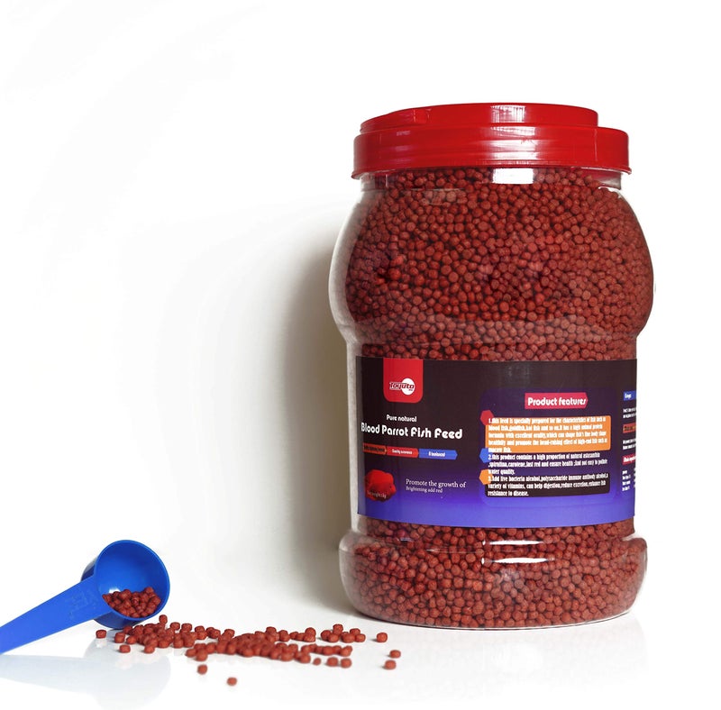 toyuto 1kg Parrot Pellets Food Color-Enhancing Red Parrot Cichlid Fish Feed Food (1 kg Parrot Fish Pellets) - Image 1