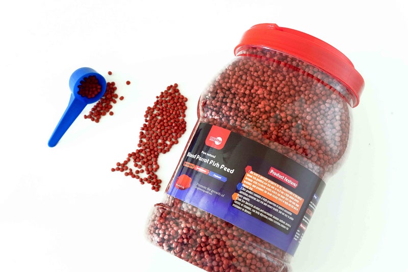 toyuto 1kg Parrot Pellets Food Color-Enhancing Red Parrot Cichlid Fish Feed Food (1 kg Parrot Fish Pellets) - Image 2
