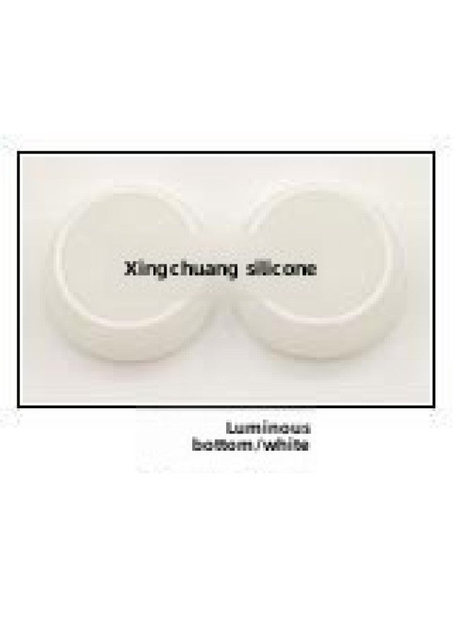 PS5 Luminous Rocker Cap PS4 XBO Xone Two-color Silicone Collar Mushroom Head Gamepad Key Cap-Product Color:Transparent Bottom/white Circle - Image 1