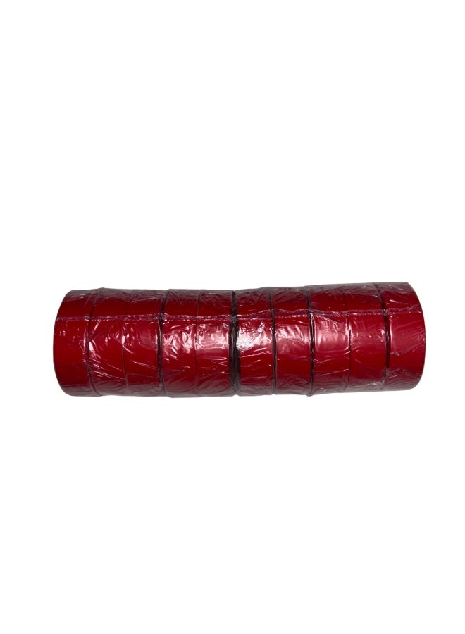 هيمل شريط عزل كهربائي من مادة PVC من Himel باللون الأحمر 10 لفات - Image 2