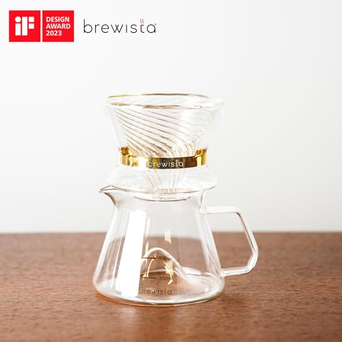 Brewista Tornado Duo Pour Over Coffee Dripper, Insulated Double Wall Glass, Easy-To-Clean Drip Coffee Maker for Home & Office(2-4 Cups) - Image 5