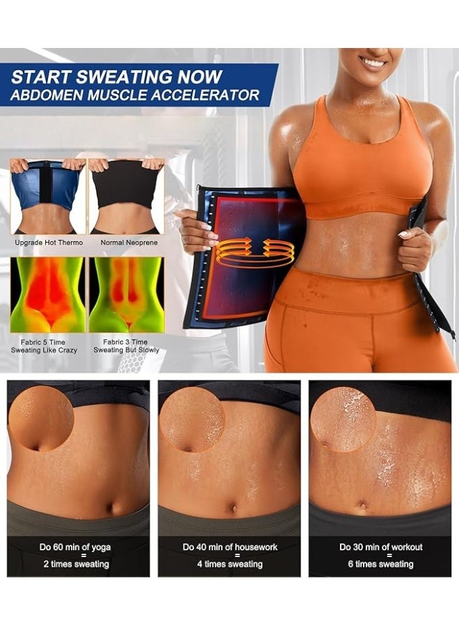 Waist Trainer for Women Lower Belly Waist Trimmer Corset Tummy Wrap Workout Sweat Belt Band Sports Sauna Suit——L - Image 2
