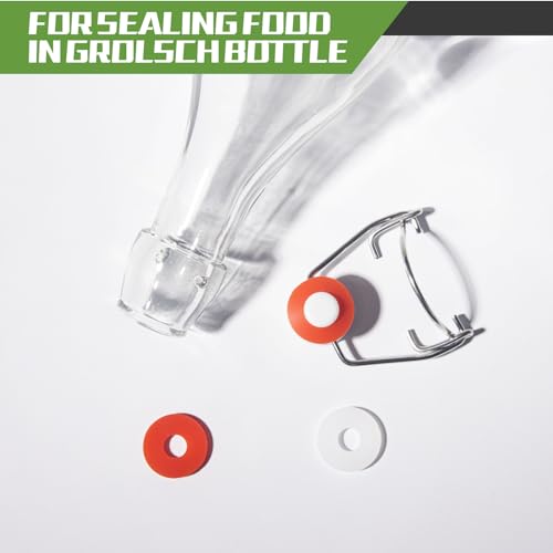 Litorange Grolsch Gaskets Silicone Seals - For Swing Top Bottles-40 Pack Combo Pack Clear, Made from Soft Silicone (Not Rubber, Better Sealing Than Rubber) - Image 3
