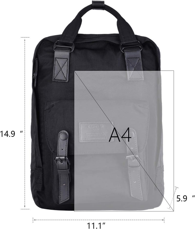 Himawari School Waterproof Backpack 14.9" College Vintage Travel Bag for Women，14 inch Laptop for Student - Image 2
