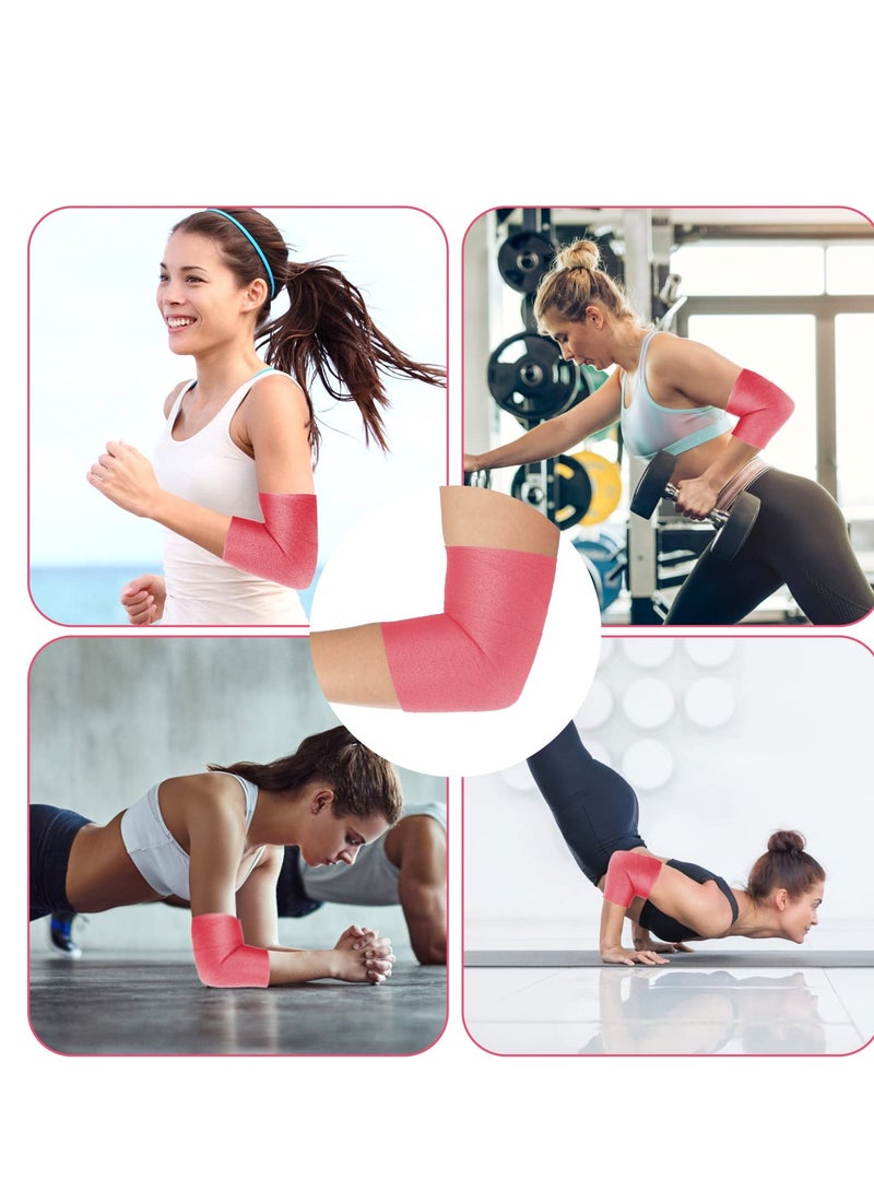 2 PCS Foam Underwrap Athletic Foam Tape Sports Pre Wrap Athletic Tape Sports Tape for Ankles Wrists Hands Knees and Hair, 2.75 x 30 Yards(Blue, Pink) - Image 3