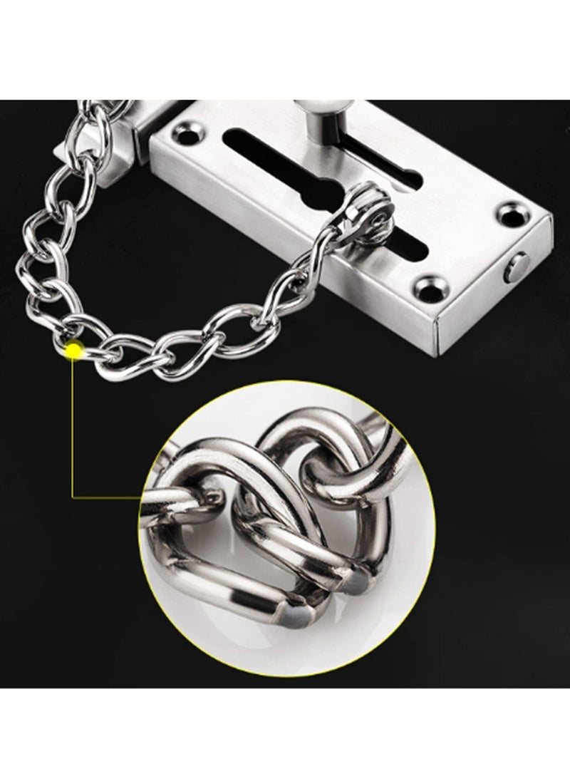 Generic Door Chain Lock, Sliding Door Chain for Front Door, Security Door Lock Safety Chain, Anti Theft Door Latch for Door, Door Limiter  - Image 3