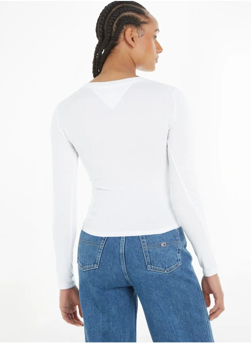 TOMMY JEANS Crew Neck Logo Printed T-Shirt