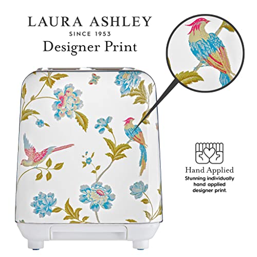 LAURA ASHLEY VQ Laura Ashley Elveden White Stainless Steel 2 Slice Toaster | Multi-Functional Bagels & Bread Toaster 2 Slice with Adjustable Heating & Defrost Mode | Featuring 2 Wide Slots, Croissant Warming Rack - Image 4