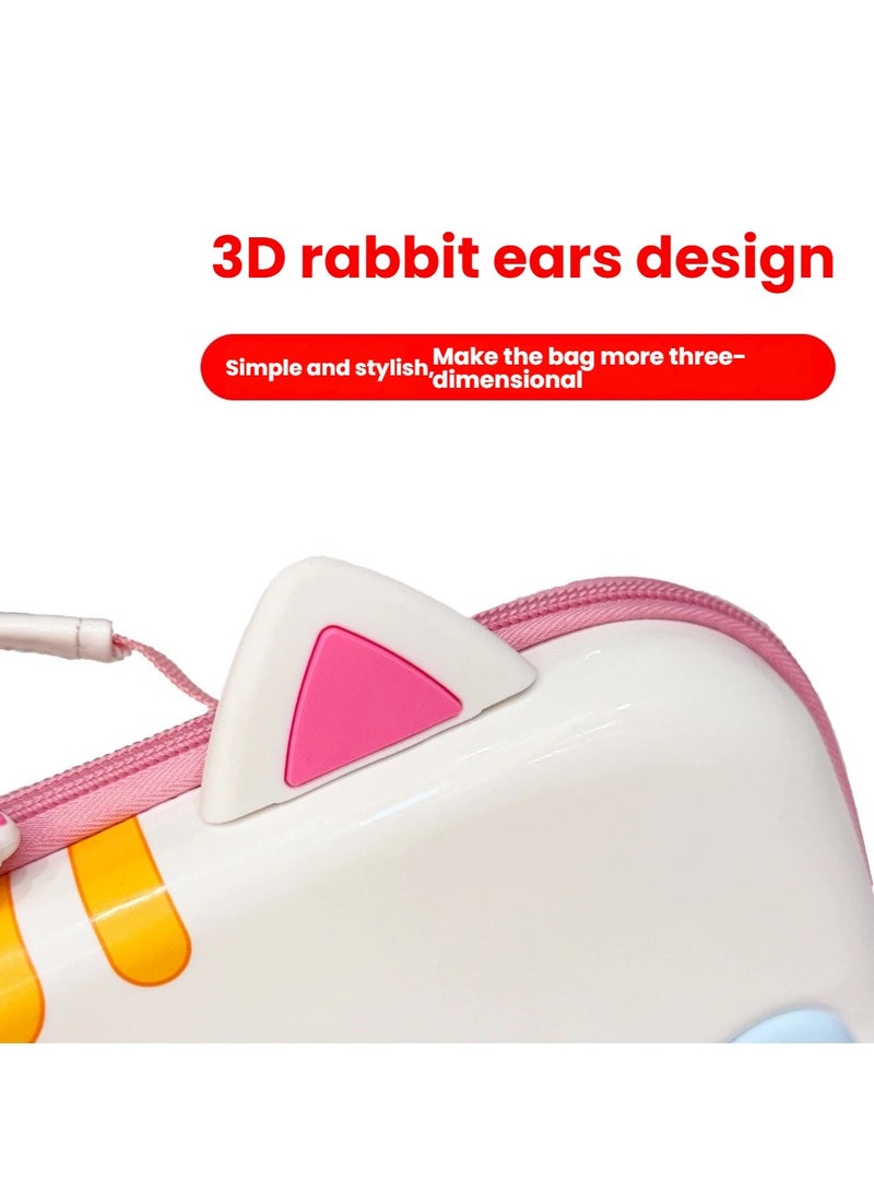 Nintendo Switch 2 Storage a cute cartoon rabbit-themed soft Case Hard-Shell Dustproof, Shockproof, and Waterproof Protective Case Console and Controller Accessories Compartmentalized Storage Box Por - Image 3