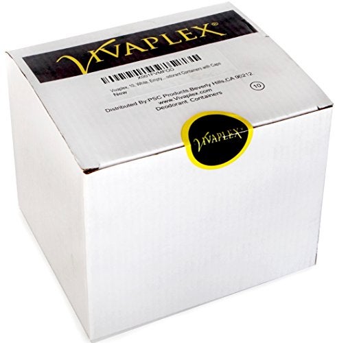 Vivaplex, 10, White, Empty, 2.5 oz Deodorant Containers with Caps - Image 2