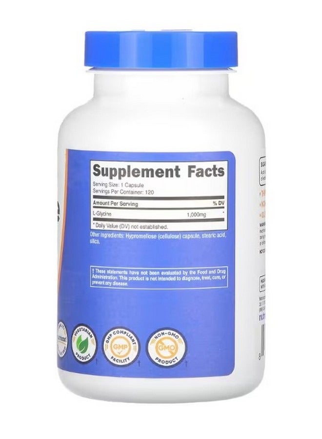 L Glycine 1000 Mg 120 Capsules - Image 2