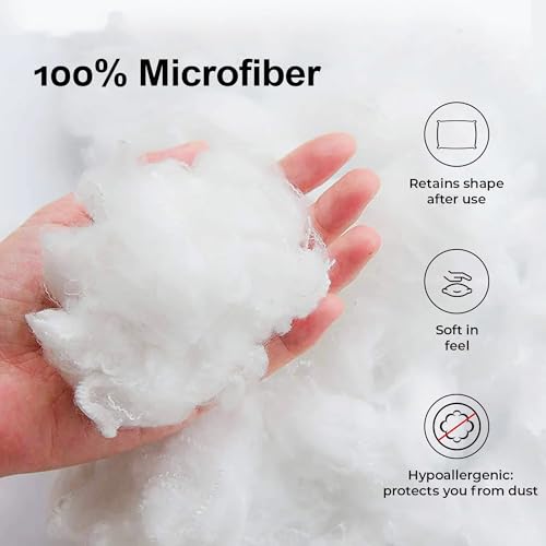 AVI Soft & Fluffy Micorfiber Filled Hotel Quality Premium Cushions Filler Set of 5, 18 x 18 Inch, Decorative Cushion for Sofa, Bed, Throw Pillow Insert, Office (White) - Image 3