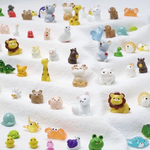 ZMRU 36 Types Forest Mini Resin Animals, Plastic Tiny Animals to Hide, Miniature Animals Figures for Fairy Garden, Dollhouse, Terrariums, Shadowboxes, Cake Topper Decor - Image 1