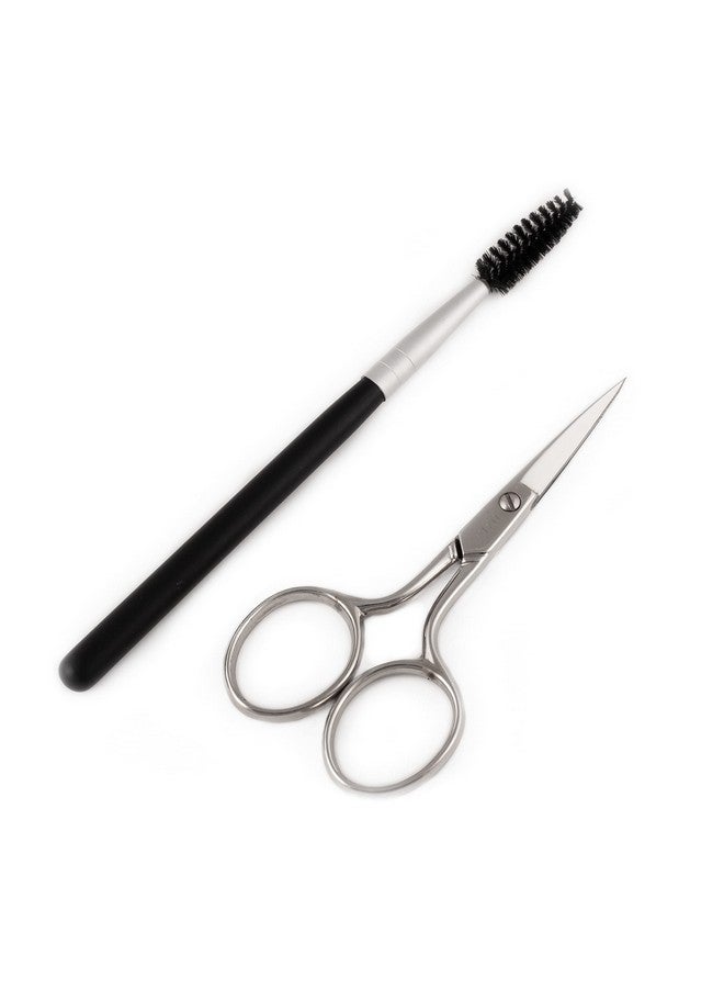 Refine Italy Eyebrow Scissors With Wooden Handle Spoolie Grooming Kit - Image 1