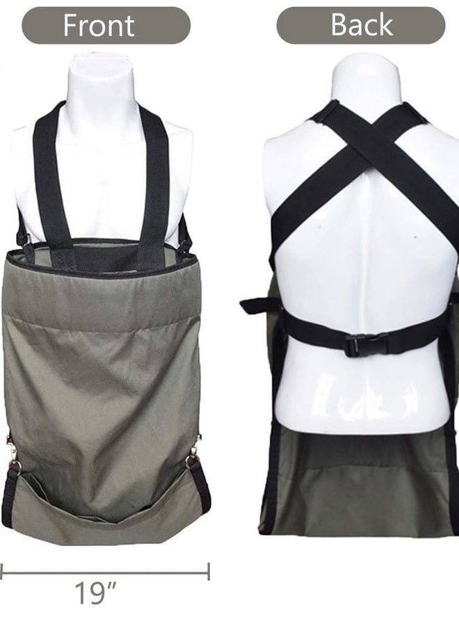 FCOUIID Harvest Apple Picking Bag - Waterproof 600D Fruit Storage Apron Pouch for Outdoor Orchard, Farm, Garden, Heavy Duty, Green - Image 2