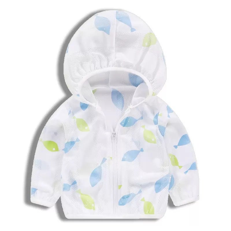 Summer Children'S Sunscreen Clothing Lightweight Breathable Boys' Baby Skin Clothing Air-Conditioning Shirt Outdoor Beach Long-Sleeved Jacket - Image 1
