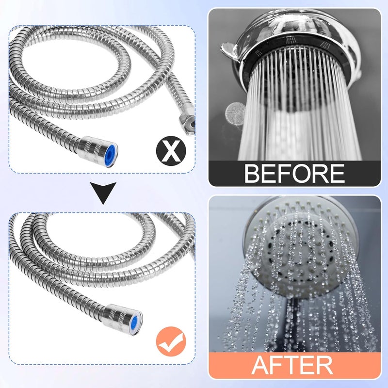 Baiqiya 4pcs Shower Flow Reducer Limiter, GPM 1.5/1.8/2.0/2.5, Shower Head Water Saver Adapter Set, Water Flow Restrictor for Bathroom Toilet Kitchen- 4 Colors - Image 4