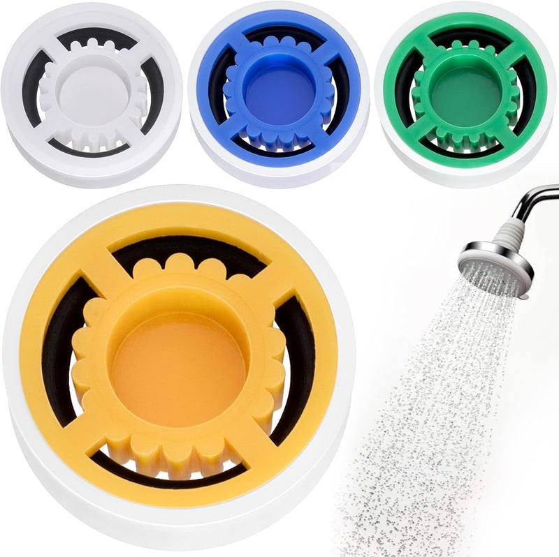 Baiqiya 4pcs Shower Flow Reducer Limiter, GPM 1.5/1.8/2.0/2.5, Shower Head Water Saver Adapter Set, Water Flow Restrictor for Bathroom Toilet Kitchen- 4 Colors - Image 1